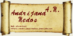 Andrijana Medoš vizit kartica